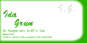 ida grun business card
